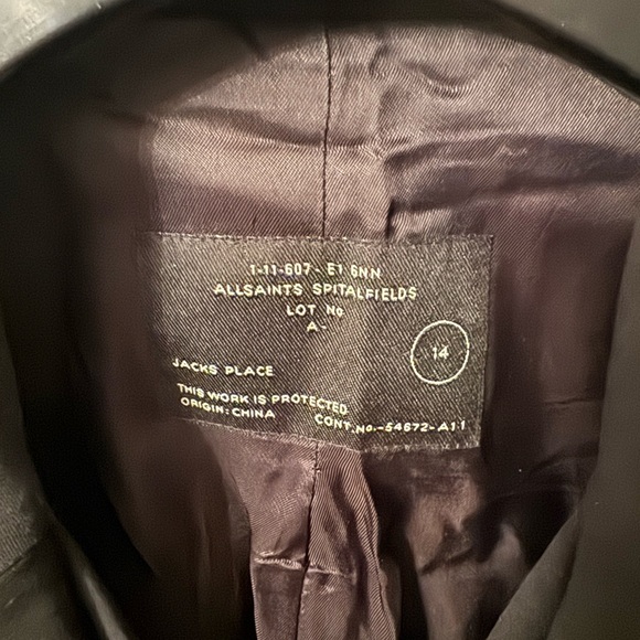 All Saints RARE Riding Jacket black - Picture 1 of 7